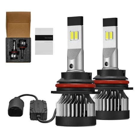 9007/HB5 LED Headlight Bulbs 150W 6500K ‎‎22000LM White 2Pcs Dual-function Flashark