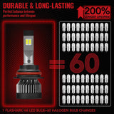9007/HB5 LED Headlight Bulbs 150W 6500K ‎‎22000LM White 2Pcs Dual-function Flashark