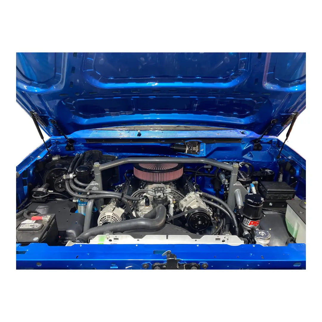 OBS Solutions OBS-HOOD-KIT Hood Strut Kit - installed in engine bay
