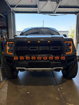 9 Light U-Con Interlocking Off Road LED Pod With Amber or White DRL Running Light GGLighting