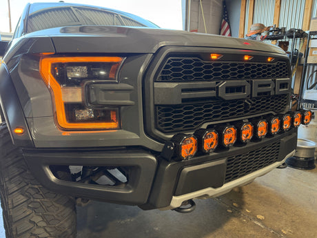 9 Light U-Con Interlocking Off Road LED Pod With Amber or White DRL Running Light GGLighting