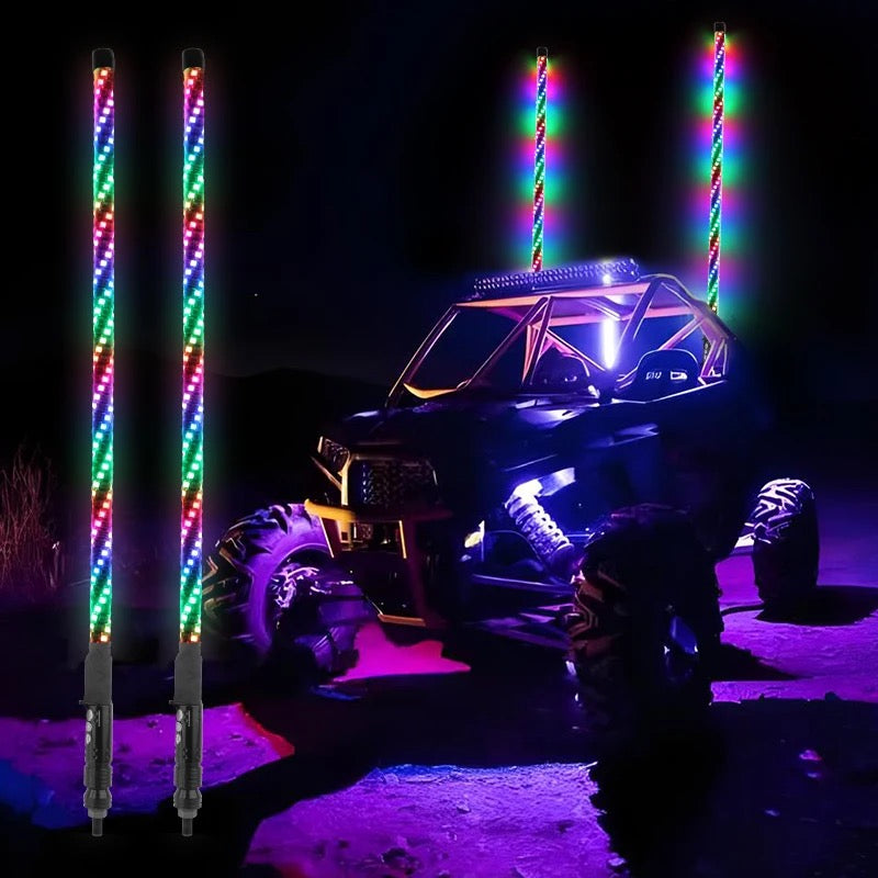 LED Whips 4’ single atv utv offroad