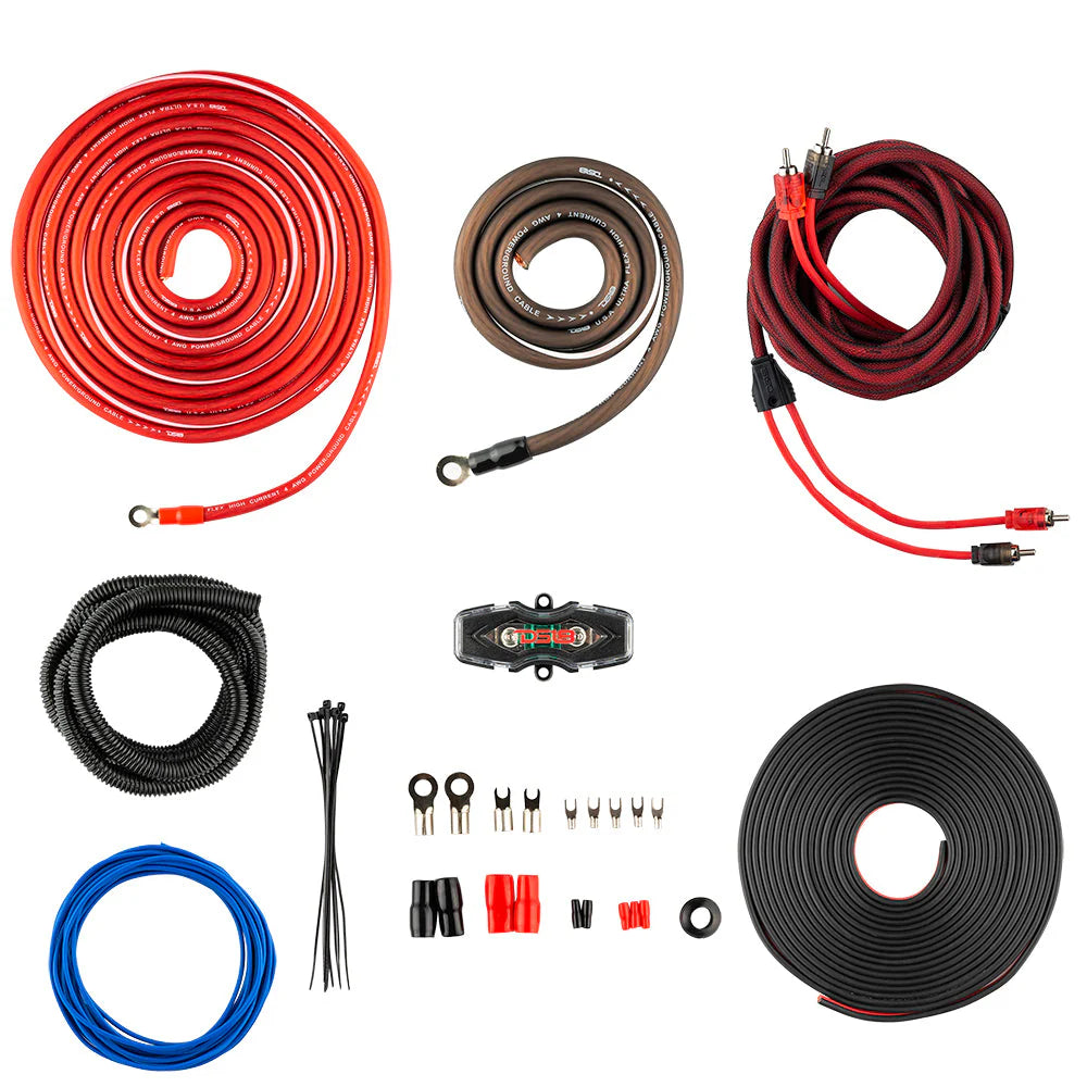 4-GA OFC 100% Copper Amplifier Installation Kit