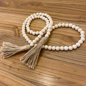 Farmhouse beads 48” garland KB Decor & More