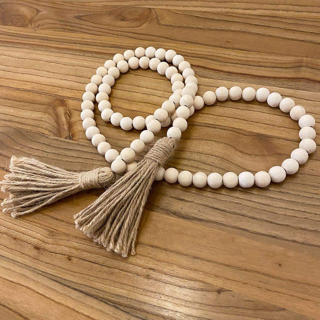 Farmhouse beads 48” garland KB Decor & More