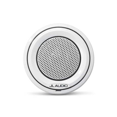 JL AUDIO M6-100CT-C/S-3Gw 1-inch (25 mm) M6 Marine Component Tweeters, Gloss White Mounting Cups, Gloss White Trim Ring, White Tweeter Mesh, Pair