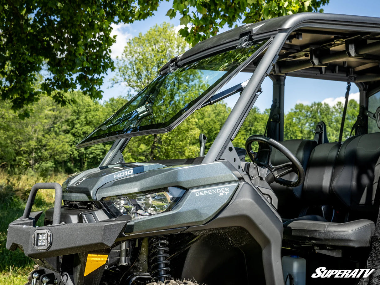 CAN-AM DEFENDER MAXDRIVE POWER FLIP GLASS WINDSHIELD SUPERATV no windshield wiper