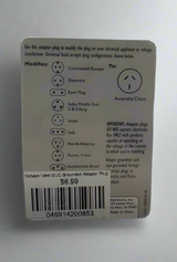 Voltage Valet GUC Grounded Adaptor Plug – Australia/New Zealand/China TekShack