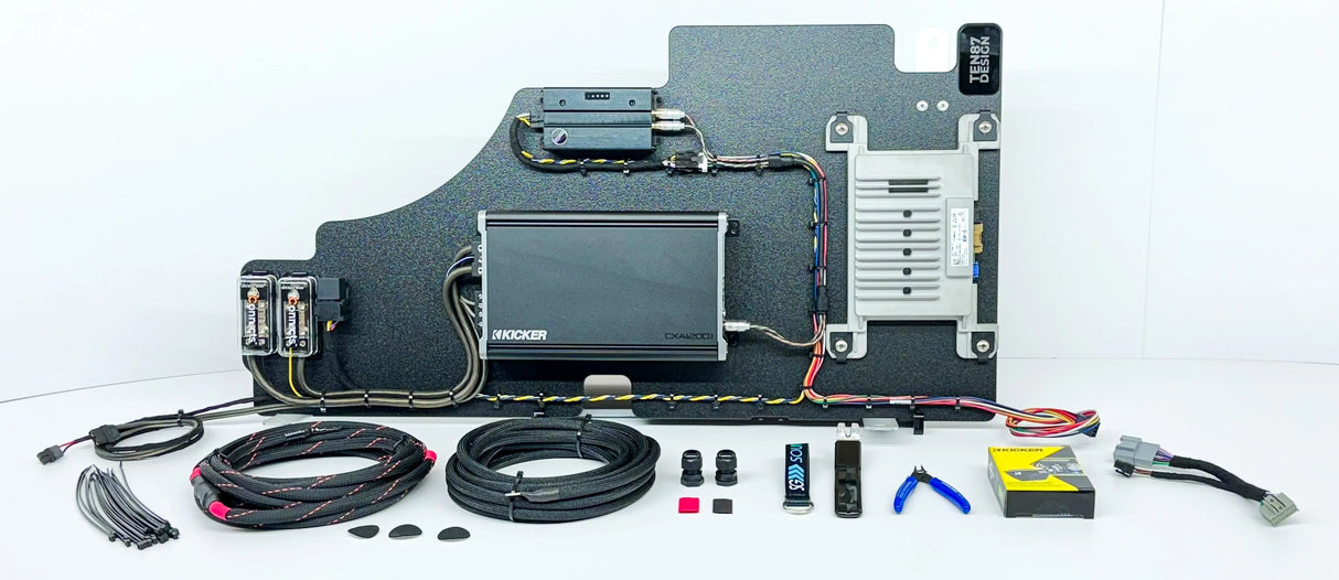 Kicker Loaded Subwoofer 1200wrms Amplifier Rack for Ford F-Series Vehicles (All Factory Systems including B&O Unleashed) Sounds Good Stereo