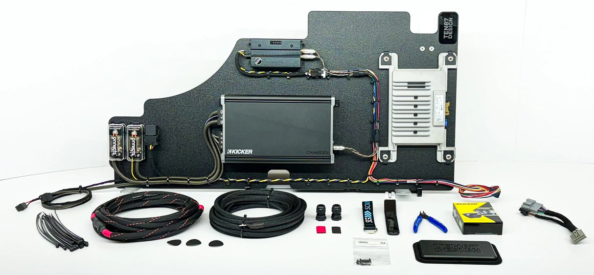 Kicker Loaded Subwoofer 1200wrms Amplifier Rack for Ford F-Series Vehicles (All Factory Systems including B&O Unleashed) Sounds Good Stereo