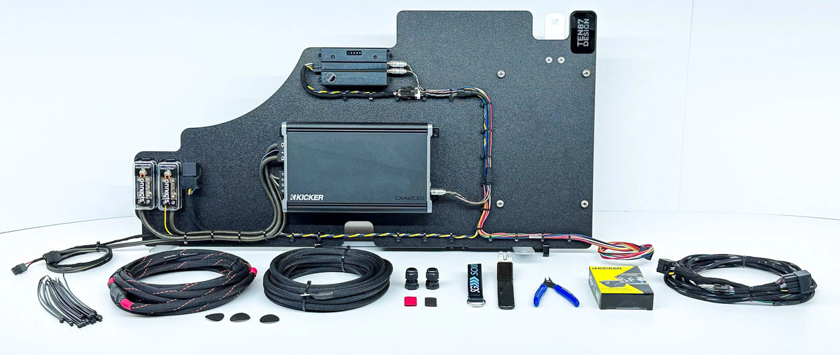 Kicker Loaded Subwoofer 1200wrms Amplifier Rack for Ford F-Series Vehicles (All Factory Systems including B&O Unleashed) Sounds Good Stereo