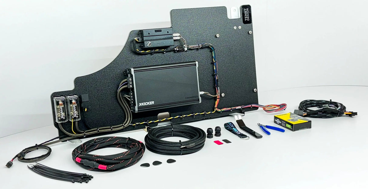 Kicker Loaded Subwoofer 1200wrms Amplifier Rack for Ford F-Series Vehicles (All Factory Systems including B&O Unleashed) Sounds Good Stereo