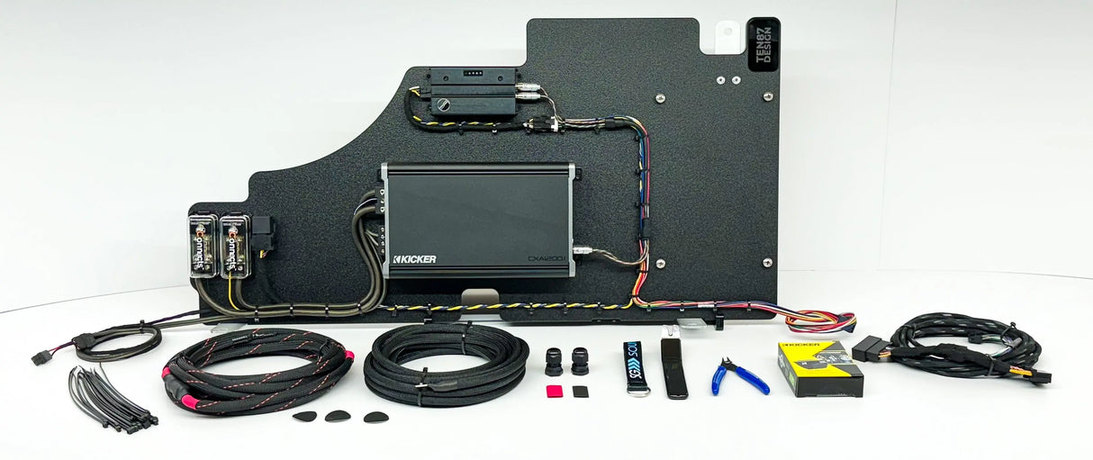Kicker Loaded Subwoofer 1200wrms Amplifier Rack for Ford F-Series Vehicles (All Factory Systems including B&O Unleashed) Sounds Good Stereo