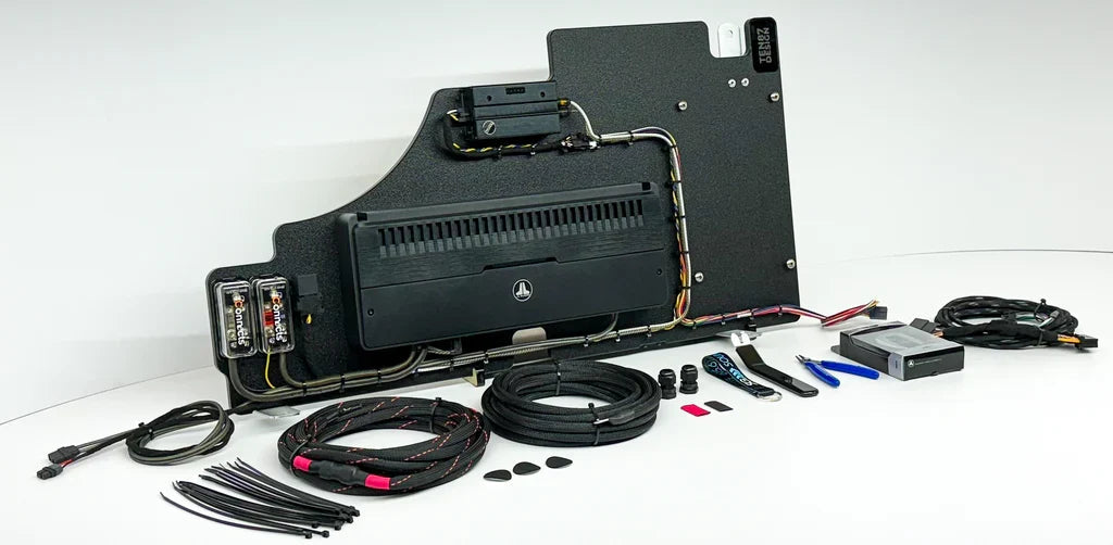 Underseat >>> JL Audio Dual 12-inch Subwoofer Enclosure with Loaded Amplifier Rack