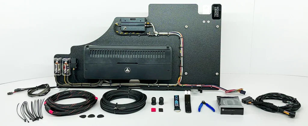 Underseat >>> JL Audio Dual 12-inch Subwoofer Enclosure with Loaded Amplifier Rack