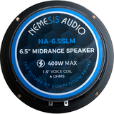 Nemesis Audio NA-6.5SLM 6.5" 200W Bullet Midrange Speaker 4-Ohm (Single) Nemesis Audio