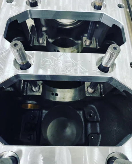 2003+ Cummins 5.9L/6.7L Apex 14mm Billet Steel Drop-In Girdle w/ ARP Studs (PN-ADG14)
