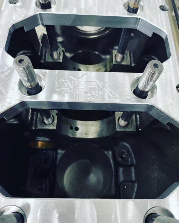 2003+ Cummins 5.9L/6.7L Apex 12mm Billet Steel Drop-In Girdle w/ ARP Studs (PN-ADG12)