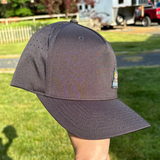 BLACK PRE CURVED 5 PANEL - PERFORATED PERFORMANCE // SNAPBACK Maryland Performance Products