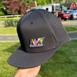 BLACK 6 PANEL - LASER PERFORATED PERFORMANCE  //  FLAT BRIM SNAPBACK Maryland Performance Products