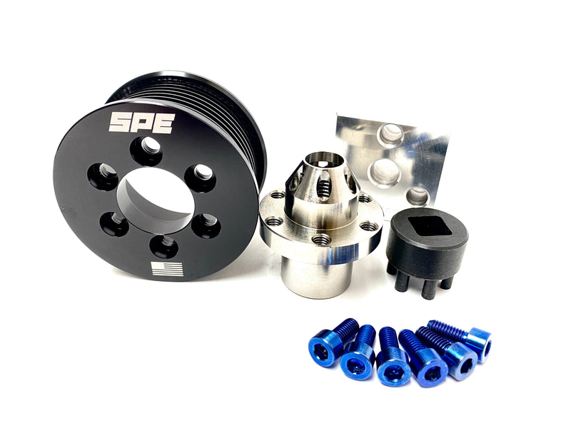SPE Motorsport 2020-2023 GT500/2023+ Raptor R Pulley Kit w/Stainless Hub & Install Tools