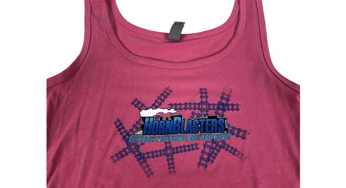 Pink HornBlasters Train Logo Tank Top