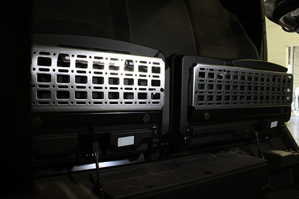 Rear Seat Molle Panel 60/40 Pair - Black Powdercoat MacDesignsLTD