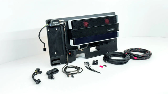 Mosconi-Gladen Loaded Subwoofer 2500wrms Amplifier Rack for 2019+ GMC/Chevy BOSE Trucks Sounds Good Stereo