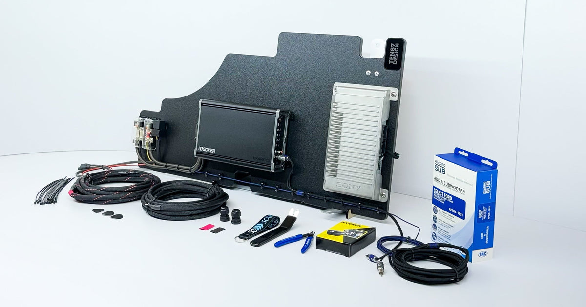 Underseat >>> Kicker Dual 10-inch Subwoofer Enclosure with Loaded Amplifier Rack