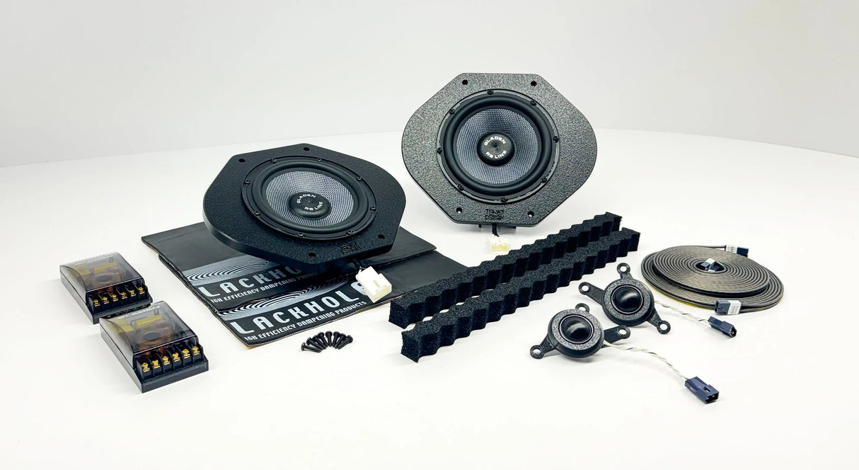 Gladen-Mosconi RS Series Plug & Play 2-Way Speaker Kit Upgrade - Designed for 2015-2026 F-150 and 2017-2026 SuperDuty (FOR OUR PLUG & PLAY PACKAGES ONLY) Sounds Good Stereo
