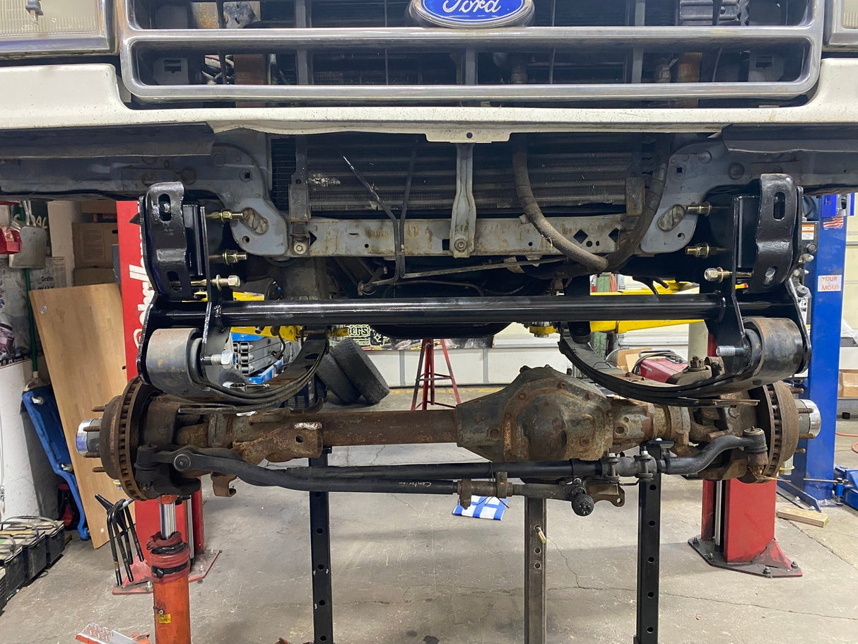 2" Front Shackle Reversal SUPER DUTY AXLE CONVERSION - 1985-1991 Ford F-Series Sky's Offroad Design