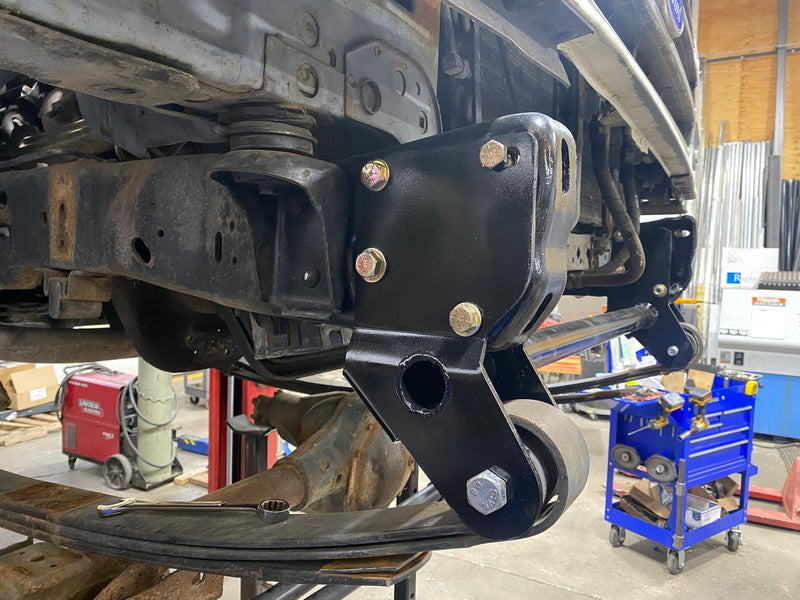 2" Front Shackle Reversal SUPER DUTY AXLE CONVERSION - 1985-1991 Ford F-Series