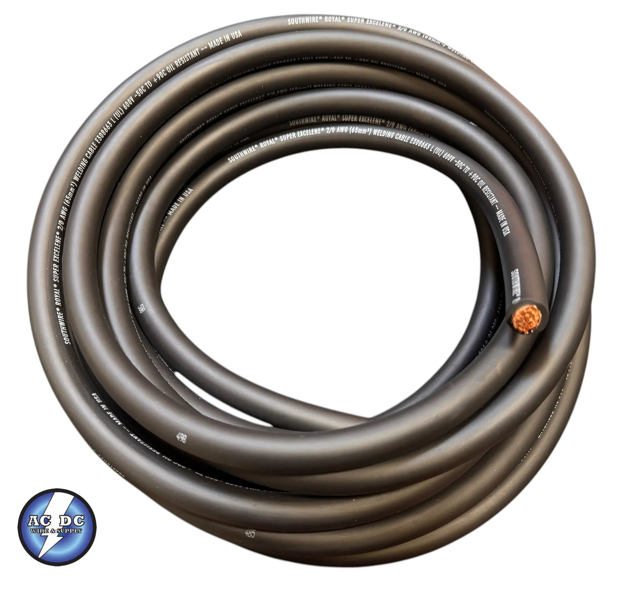 SUPER EXCELENE WELDING CABLE 2/0 F2T008 (BUY PER FOOT) AC/DCWIREANDSUPPLY