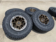 18" Dodge Ram 1500 RHO TRX Beadlock OEM bronze wheel rim 2735 tires 35" NEW Texas Truck Tire