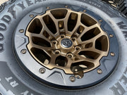 18" Dodge Ram 1500 RHO TRX Beadlock OEM bronze wheel rim 2735 tires 35" NEW Texas Truck Tire