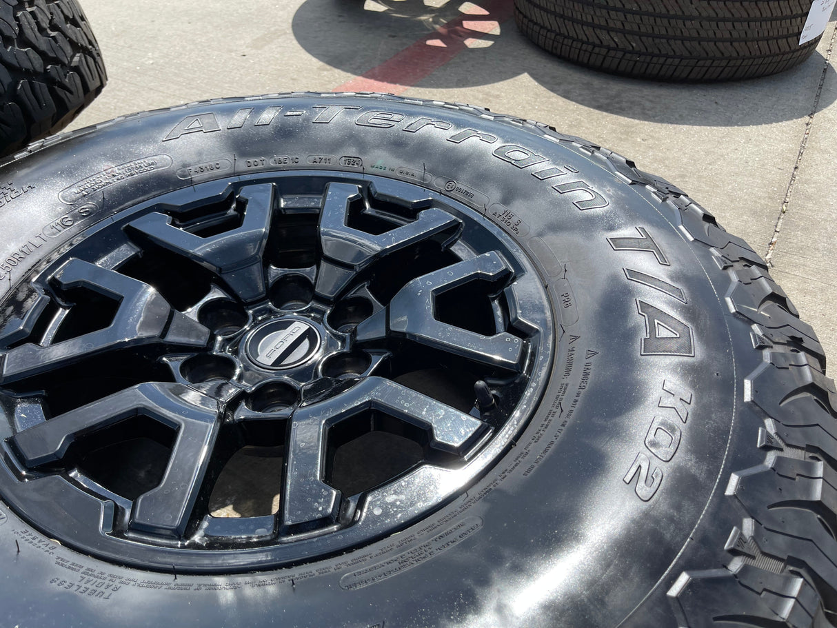 17" Ford F-150 Raptor Bronco OEM rims wheels 10461 tires 37" BFG Texas Truck Tire