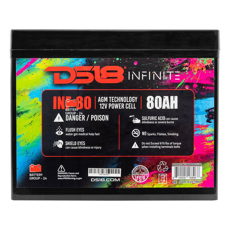 INFINITE 80 AH AGM Power Cell 12 Volt Battery