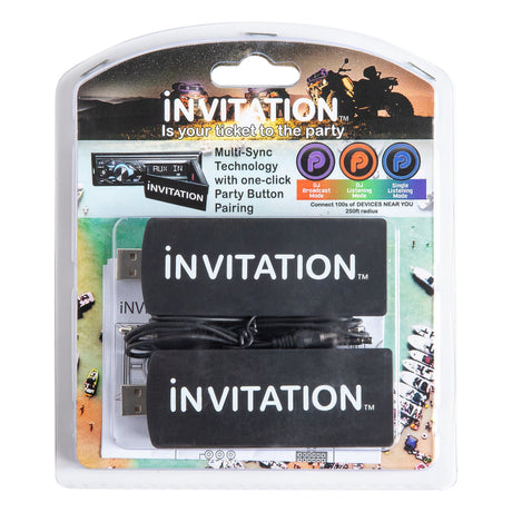 iNVITATION USB multi-sync wireless adapters with one-click Party Button pairing (2pcs) Bazooka
