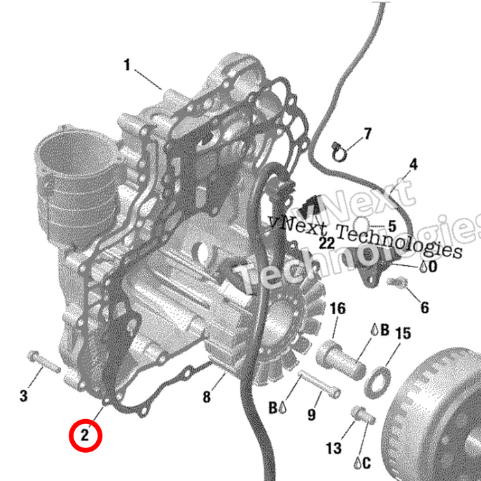 WSRD Ignition/Stator Cover Gasket | Can-Am X3