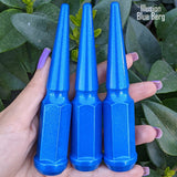 32 Pc 14x1.5 Spike Lug Nuts 4.5" Tall - Powder Coated - Various Colors