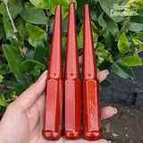 24 Pc 14x1.5 Spike Lug Nuts 6" Tall - Powder Coated - Various Colors