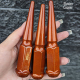 24 Pc 14x1.5 Spike Lug Nuts 4.5" Tall - Powder Coated - Various Colors