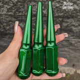 32 Pc 14x1.5 Spike Lug Nuts 4.5" Tall - Powder Coated - Various Colors