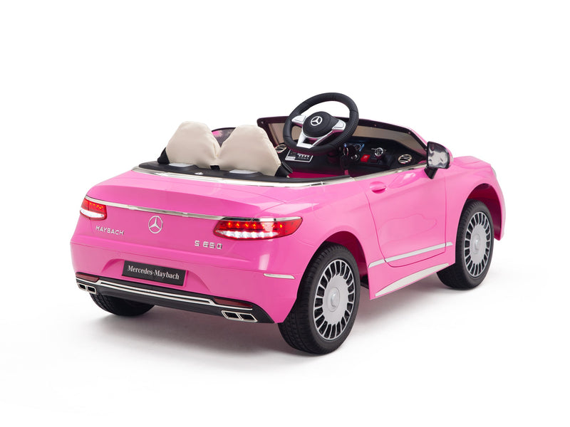 Pink Princess Mercedes Ride On Car For Girls W/Magic Cars® Wireless Parental Control