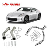 Y Pipe Downpipe Exhaust for 2008-2016 Nissan 370Z Z34 / Infiniti G37 V36 VQ37VHR 3.7L Flashark