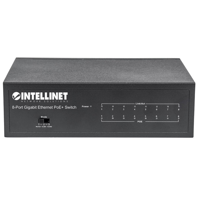 Intellinet® 60W 8-Port Gigabit Ethernet PoE+ Switch TekShack