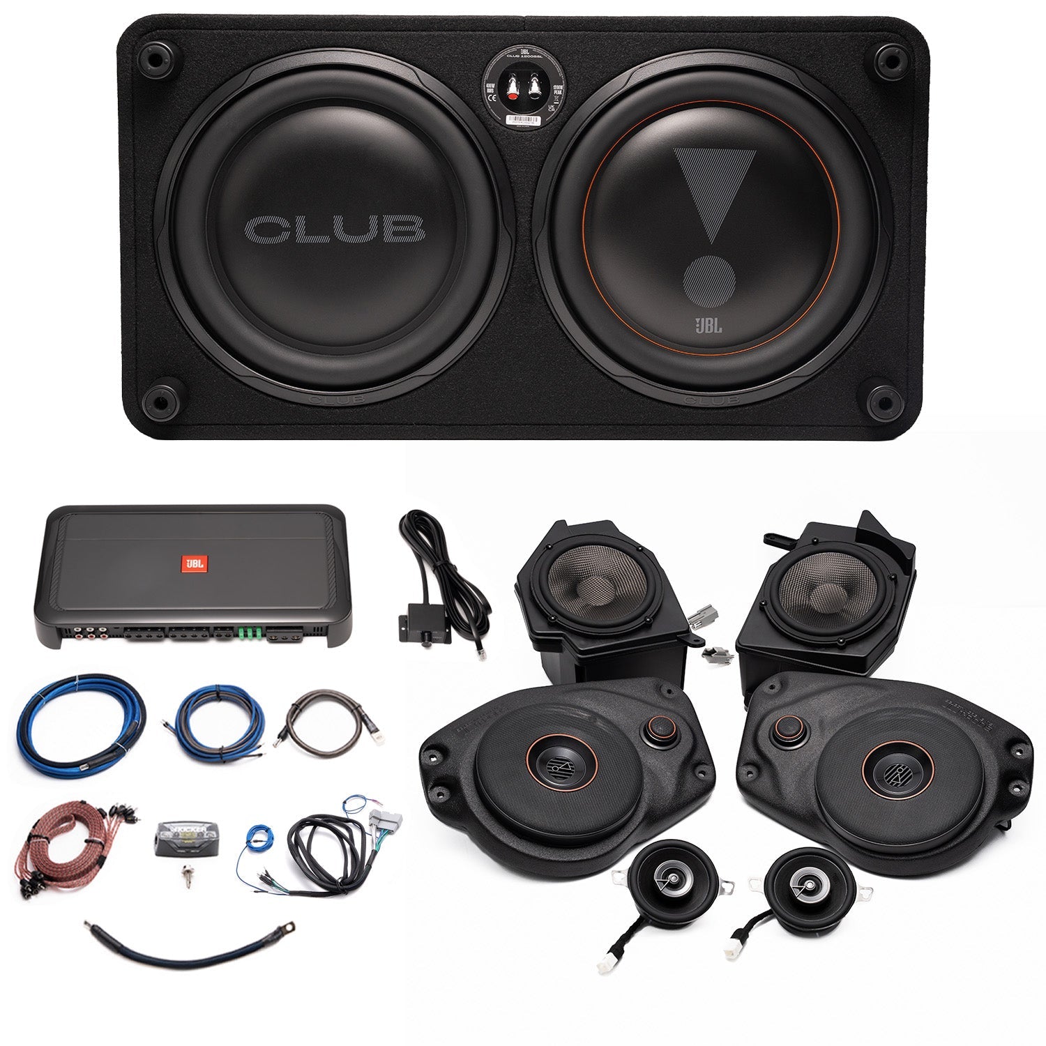 JBL Plug and Play Full Club Speaker, 5 Channel Amplifier, Subwoofer Bundle | '18- '23 JL Wrangler/ '20- '23 JT Gladiator