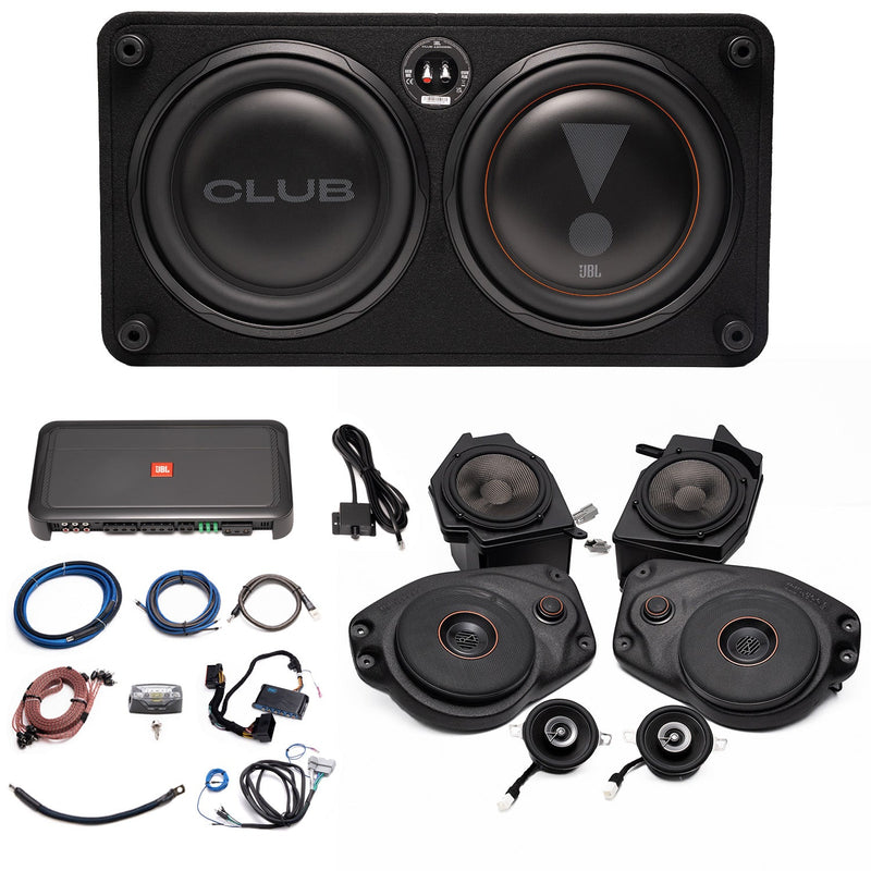 JBL Plug and Play Full Club Speaker, 5 Channel Amplifier, Subwoofer Bundle | '18- '23 JL Wrangler/ '20- '23 JT Gladiator