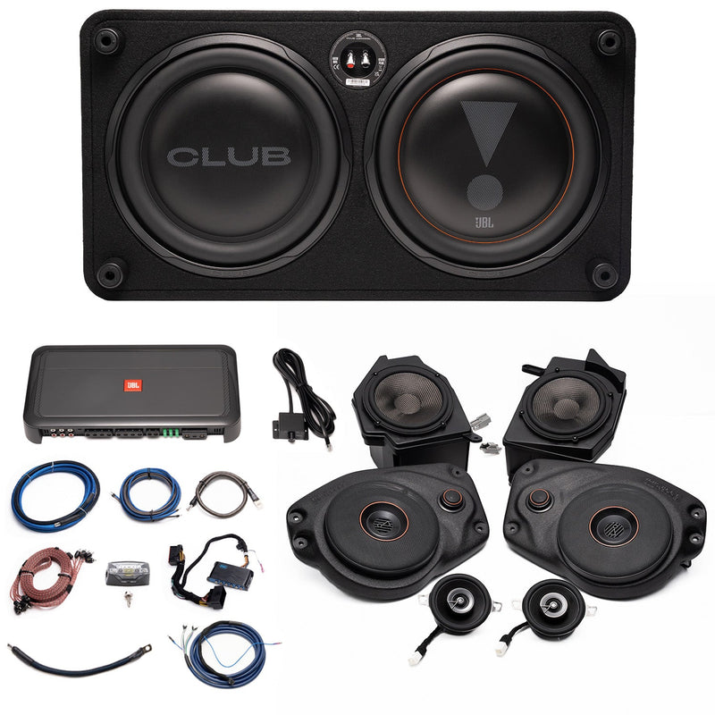 JBL Plug and Play Full Club Speaker, 5 Channel Amplifier, Subwoofer Bundle | '18- '23 JL Wrangler/ '20- '23 JT Gladiator