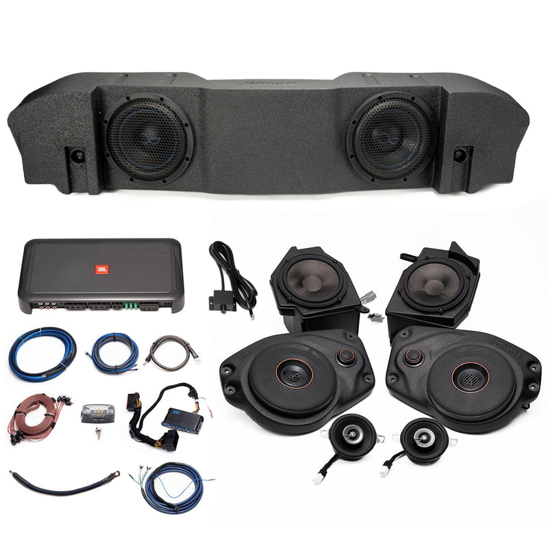 JBL Plug and Play Full Club Speaker, 5 Channel Amplifier, Subwoofer Bundle | '18- '23 JL Wrangler/ '20- '23 JT Gladiator